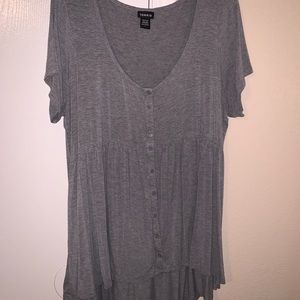 Gray Babydoll Tunic by Torrid Size 1